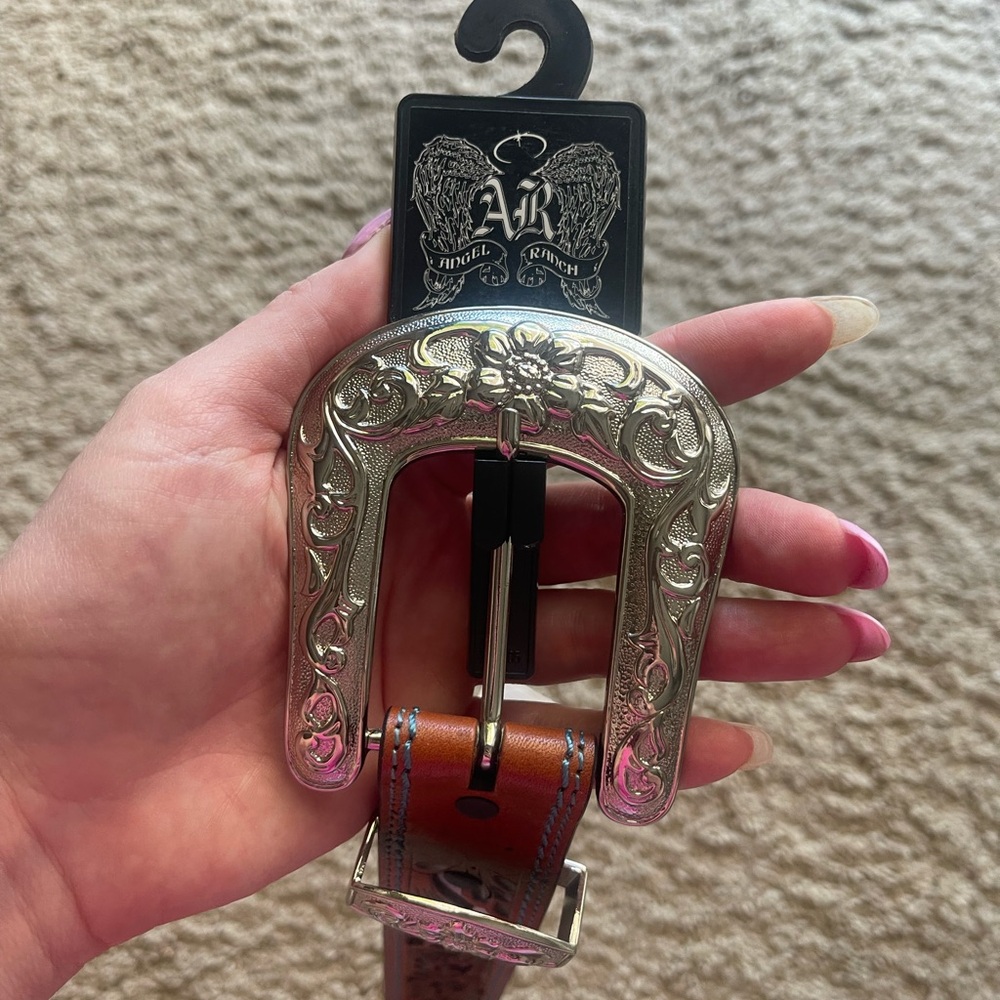 Angel Ranch Silver and Brown Women's Belt